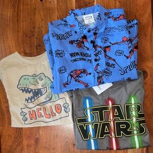 Marvel boys graphic tees Blue Spider-Man Short Sleeve Tee size medium/8 set of 3